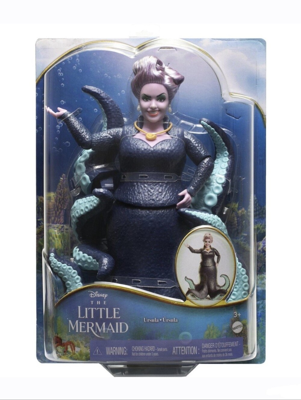 Disney The Little Mermaid Ursula Action Figure Villain Doll - Dark Purple NIB